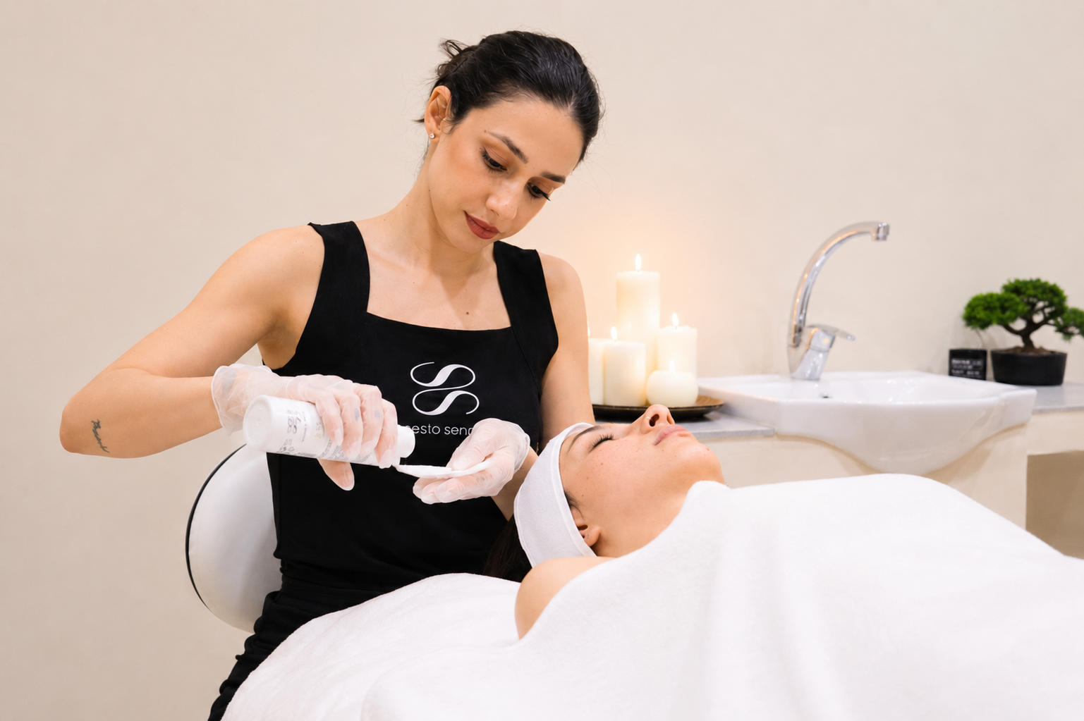 Cosmetic Deep Facial Cleansing at Sesto Senso, holistic wellness centre in Limassol